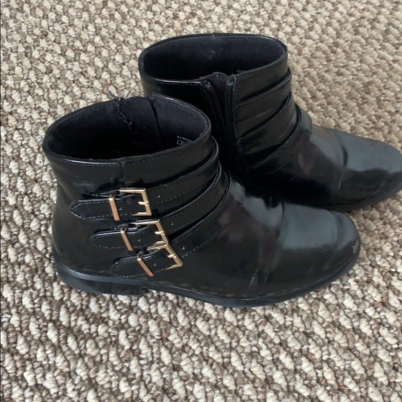 Zara kids black buckle ankle booties 30 / 12.5 - Picture 8 of 8